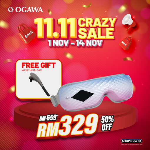 [Apply Code: 6TT31] OGAWA Smart Eye Massager (Aurora Breeze)*